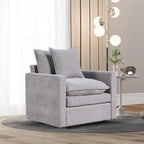 33.07 Upholstered Arm Chair with Solid Wood Frame