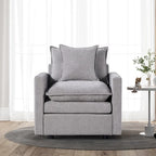 33" Upholstered Accent Armchair with Solid Wood Frame, Modern Style, Living Room Chair