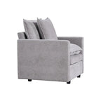 33" Upholstered Accent Armchair with Solid Wood Frame, Modern Style, Living Room Chair