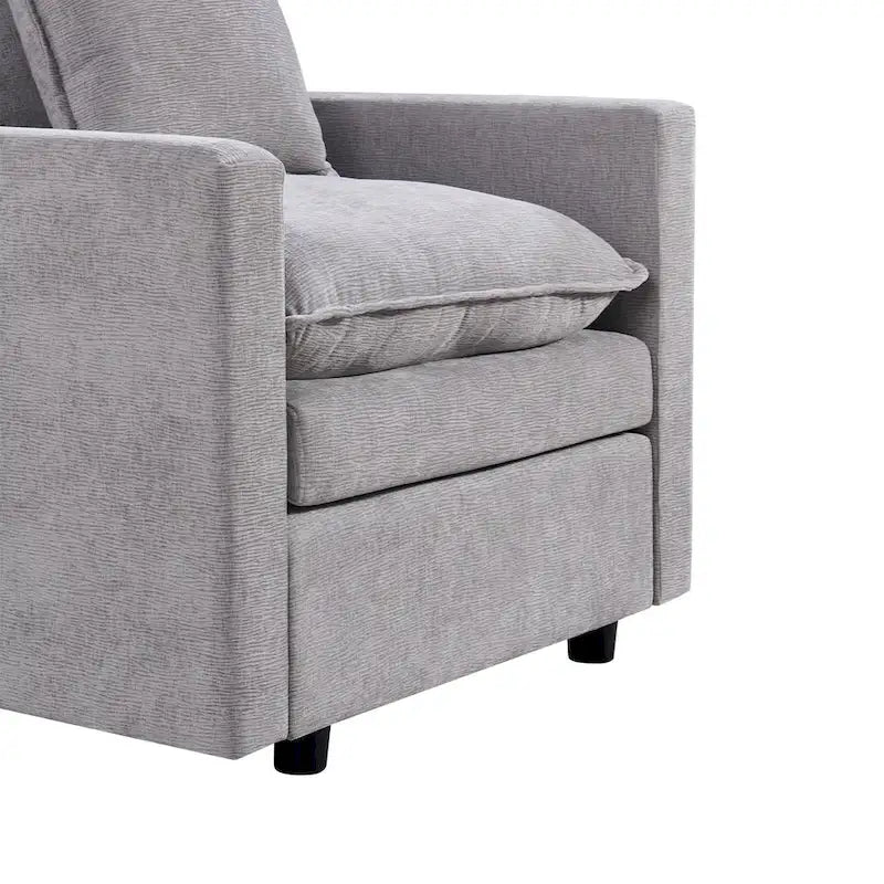 33" Upholstered Accent Armchair with Solid Wood Frame, Modern Style, Living Room Chair