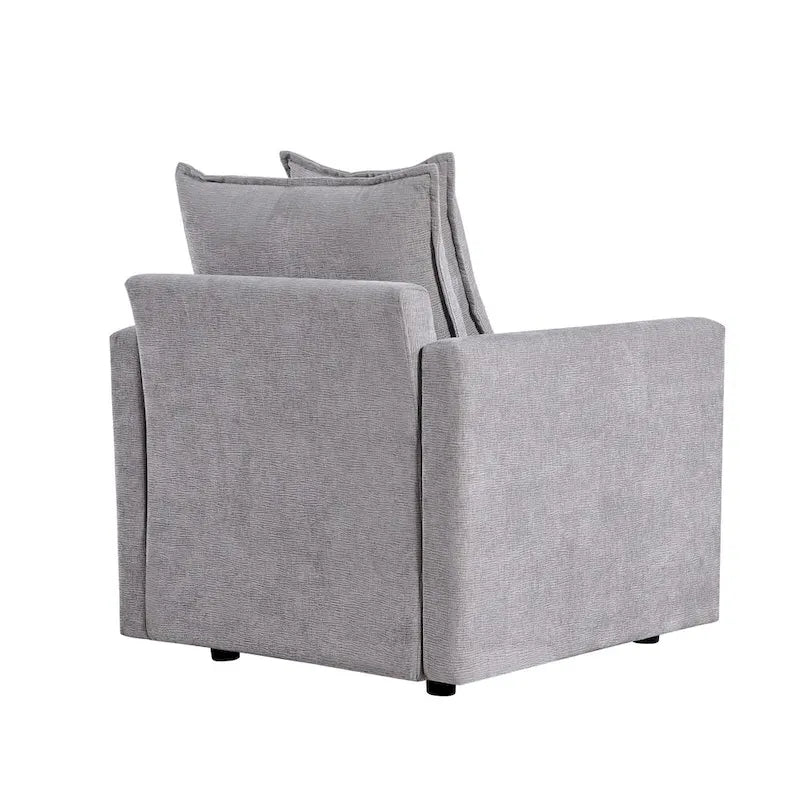 33" Upholstered Accent Armchair with Solid Wood Frame, Modern Style, Living Room Chair