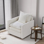 33" Upholstered Accent Armchair with Solid Wood Frame, Modern Style, Living Room Chair