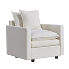 33" Upholstered Accent Armchair with Solid Wood Frame, Modern Style, Living Room Chair
