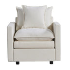 33" Upholstered Accent Armchair with Solid Wood Frame, Modern Style, Living Room Chair