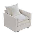 33" Upholstered Accent Armchair with Solid Wood Frame, Modern Style, Living Room Chair