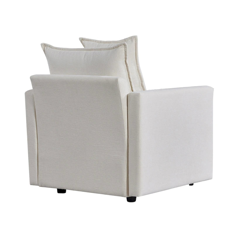 33" Upholstered Accent Armchair with Solid Wood Frame, Modern Style, Living Room Chair