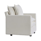 33" Upholstered Accent Armchair with Solid Wood Frame, Modern Style, Living Room Chair
