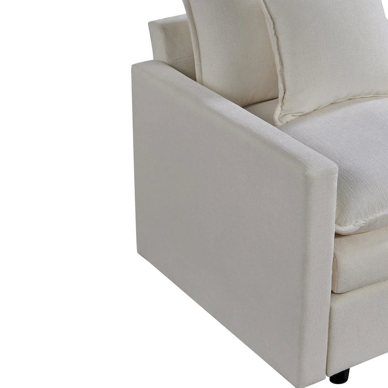 33" Upholstered Accent Armchair with Solid Wood Frame, Modern Style, Living Room Chair