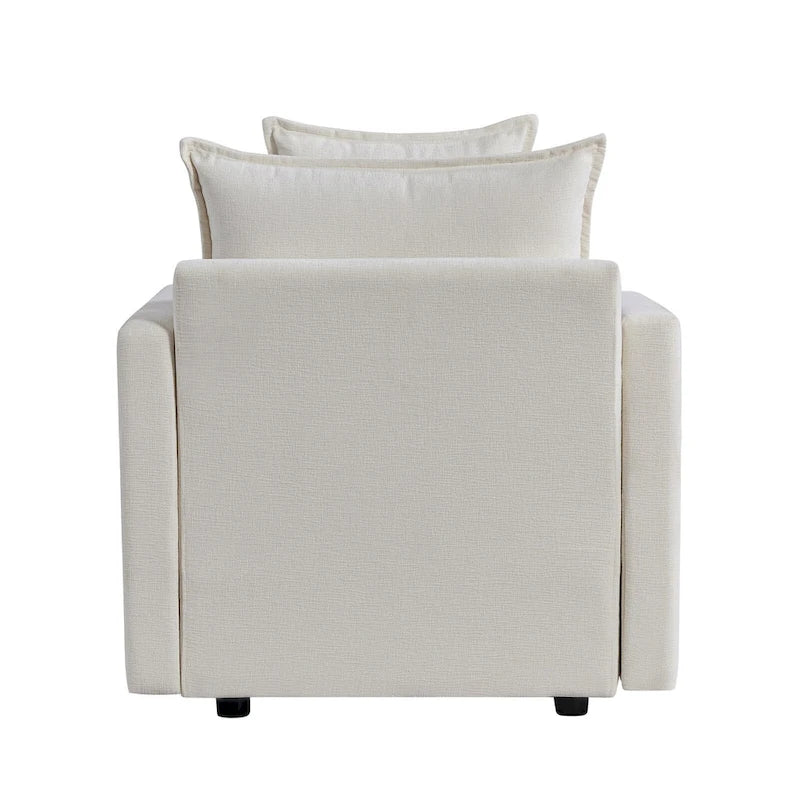 33" Upholstered Accent Armchair with Solid Wood Frame, Modern Style, Living Room Chair