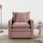 33" Upholstered Accent Armchair with Solid Wood Frame, Modern Style, Living Room Chair