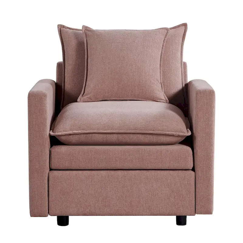 33" Upholstered Accent Armchair with Solid Wood Frame, Modern Style, Living Room Chair