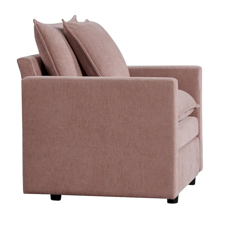 33" Upholstered Accent Armchair with Solid Wood Frame, Modern Style, Living Room Chair