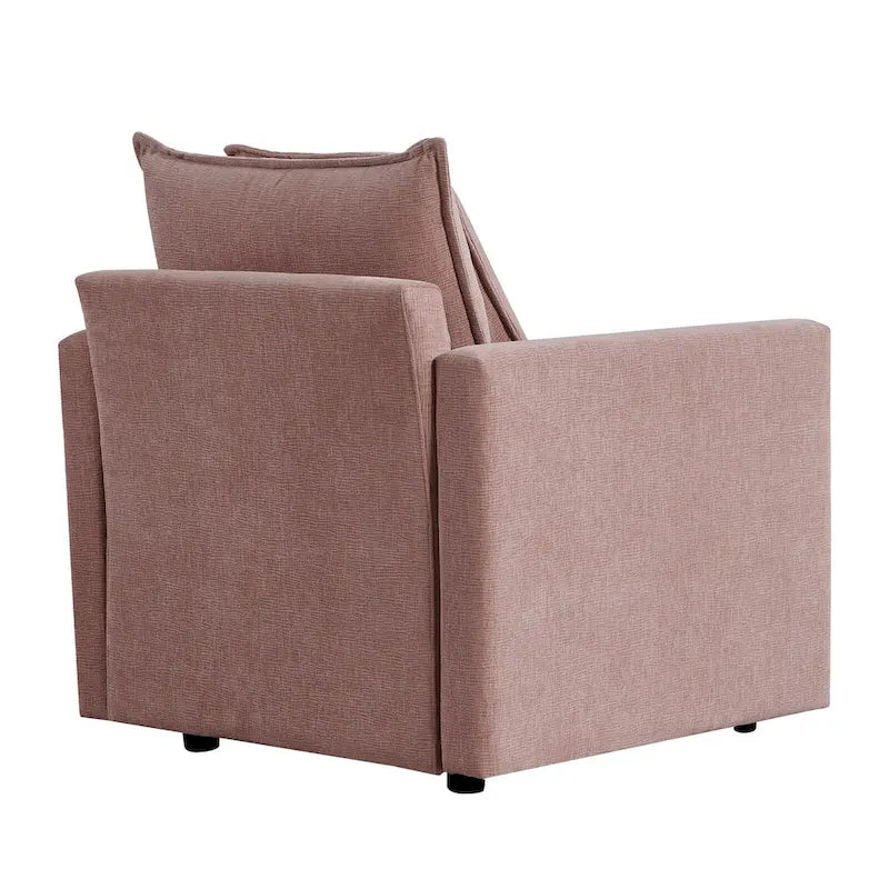 33" Upholstered Accent Armchair with Solid Wood Frame, Modern Style, Living Room Chair