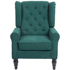 Modern High Back Accent Chair – 29.3" Dark Green Upholstered Seat