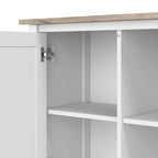 Modern Accent Cabinet with Doors & Concealed Storage for Living Room or Hallway