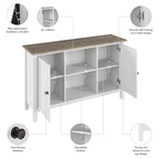 Modern Accent Cabinet with Doors & Concealed Storage for Living Room or Hallway