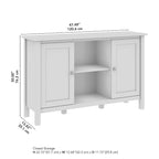 Modern Accent Cabinet with Doors & Concealed Storage for Living Room or Hallway