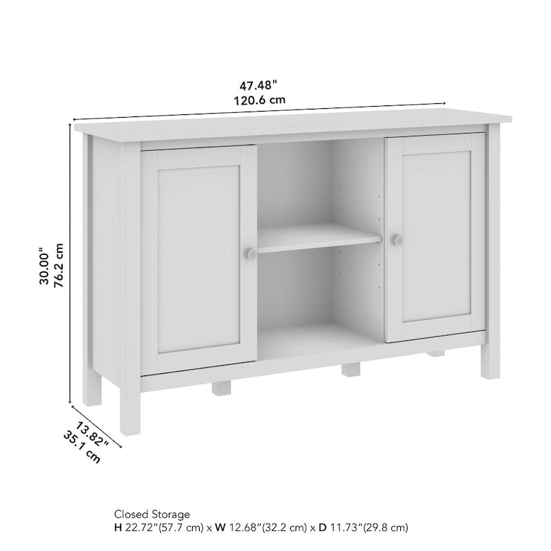 Modern Accent Cabinet with Doors & Concealed Storage for Living Room or Hallway