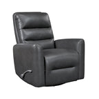 Glider Reclining Chair Swivel Motion Breathable Faux Leather Upholstery Luxury Living Room Furniture, Movie Chair