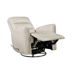 Glider Reclining Chair Swivel Motion Breathable Faux Leather Upholstery Luxury Living Room Furniture, Movie Chair