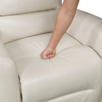 Glider Reclining Chair Swivel Motion Breathable Faux Leather Upholstery Luxury Living Room Furniture, Movie Chair