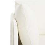 Modern Accent Lounge Chair with Solid Wood Legs and Soft Fabric Upholstery