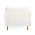 Modern Accent Lounge Chair with Solid Wood Legs and Soft Fabric Upholstery