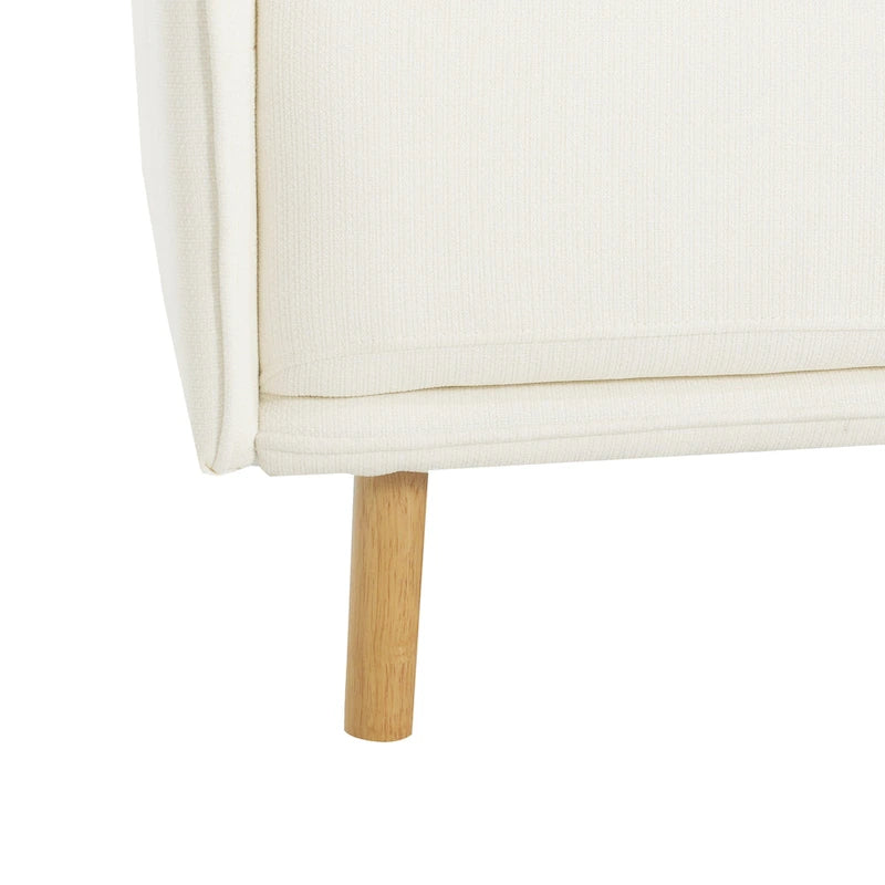 Modern Accent Lounge Chair with Solid Wood Legs and Soft Fabric Upholstery