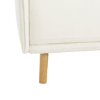 Modern Accent Lounge Chair with Solid Wood Legs and Soft Fabric Upholstery