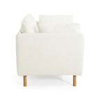 Modern Accent Lounge Chair with Solid Wood Legs and Soft Fabric Upholstery