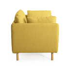 Modern Accent Lounge Chair with Solid Wood Legs and Soft Fabric Upholstery