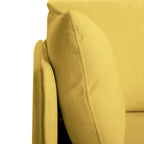 Modern Accent Lounge Chair with Solid Wood Legs and Soft Fabric Upholstery