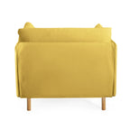 Modern Accent Lounge Chair with Solid Wood Legs and Soft Fabric Upholstery