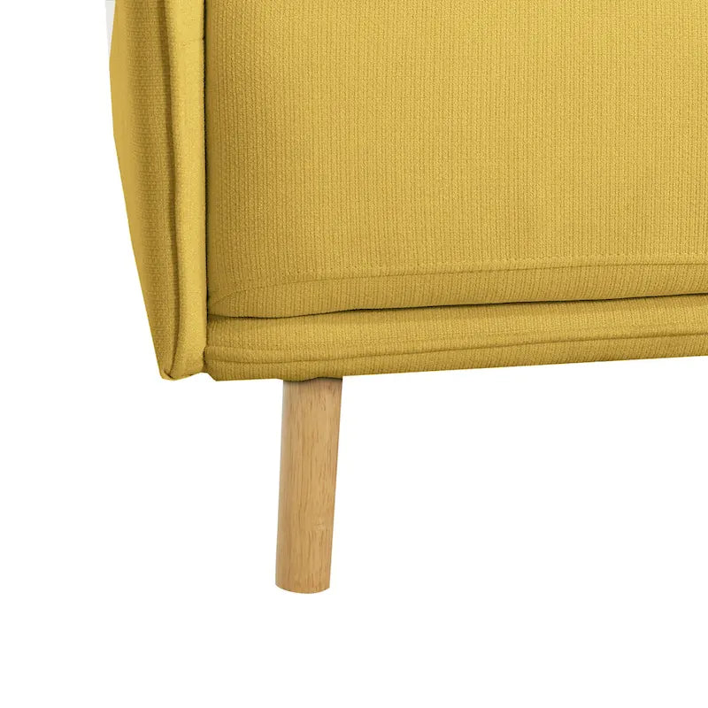 Modern Accent Lounge Chair with Solid Wood Legs and Soft Fabric Upholstery