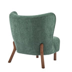 Modern Armless Accent Chair with Boucle Fabric and Solid Wood Frame