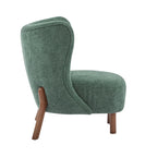 Modern Armless Accent Chair with Boucle Fabric and Solid Wood Frame