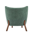 Modern Armless Accent Chair with Boucle Fabric and Solid Wood Frame