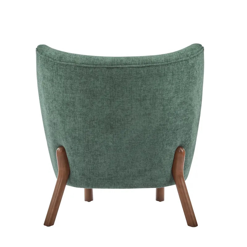 Modern Armless Accent Chair with Boucle Fabric and Solid Wood Frame