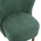 Modern Armless Accent Chair with Boucle Fabric and Solid Wood Frame