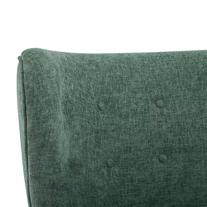 Modern Armless Accent Chair with Boucle Fabric and Solid Wood Frame
