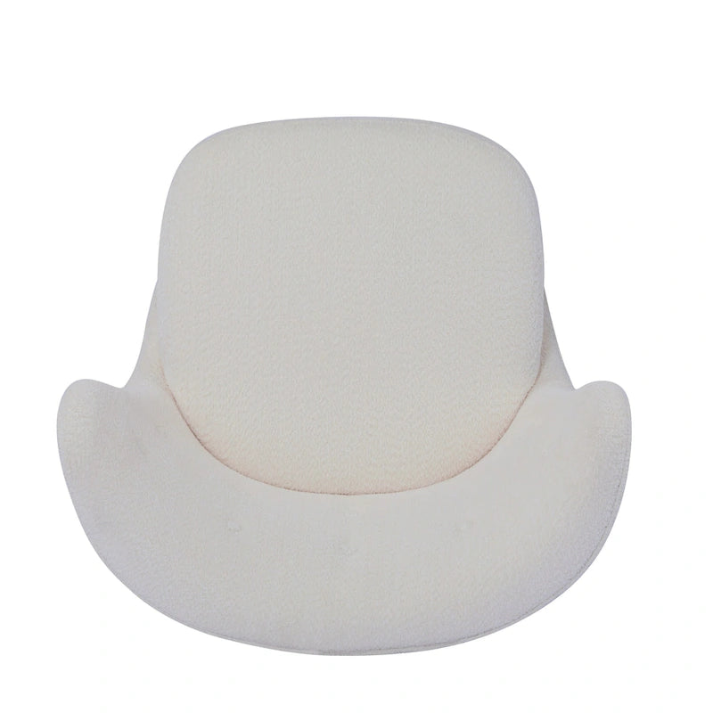 Modern Armless Accent Chair with Boucle Fabric and Solid Wood Frame