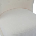 Modern Armless Accent Chair with Boucle Fabric and Solid Wood Frame