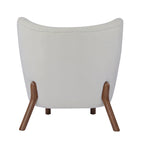 Modern Armless Accent Chair with Boucle Fabric and Solid Wood Frame