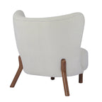 Modern Armless Accent Chair with Boucle Fabric and Solid Wood Frame