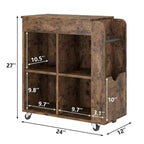 Side Table with Storage - 3 Tier Storage Shelf, Ideal for Small Spaces