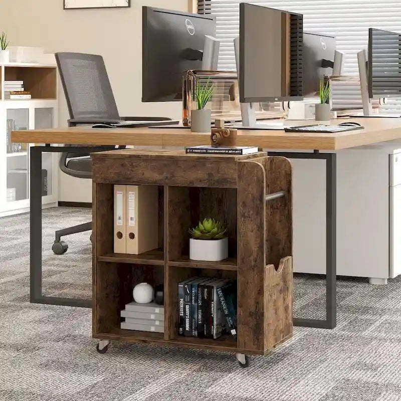 Side Table with Storage - 3 Tier Storage Shelf, Ideal for Small Spaces