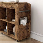 Side Table with Storage - 3 Tier Storage Shelf, Ideal for Small Spaces