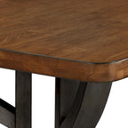 78" Oak Top Dining Table with Unique Interlocking Base