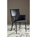 Mid-Century Modern White Dining Arm Chair – Upholstered & Stylish