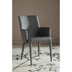 Mid-Century Modern White Dining Arm Chair – Upholstered & Stylish